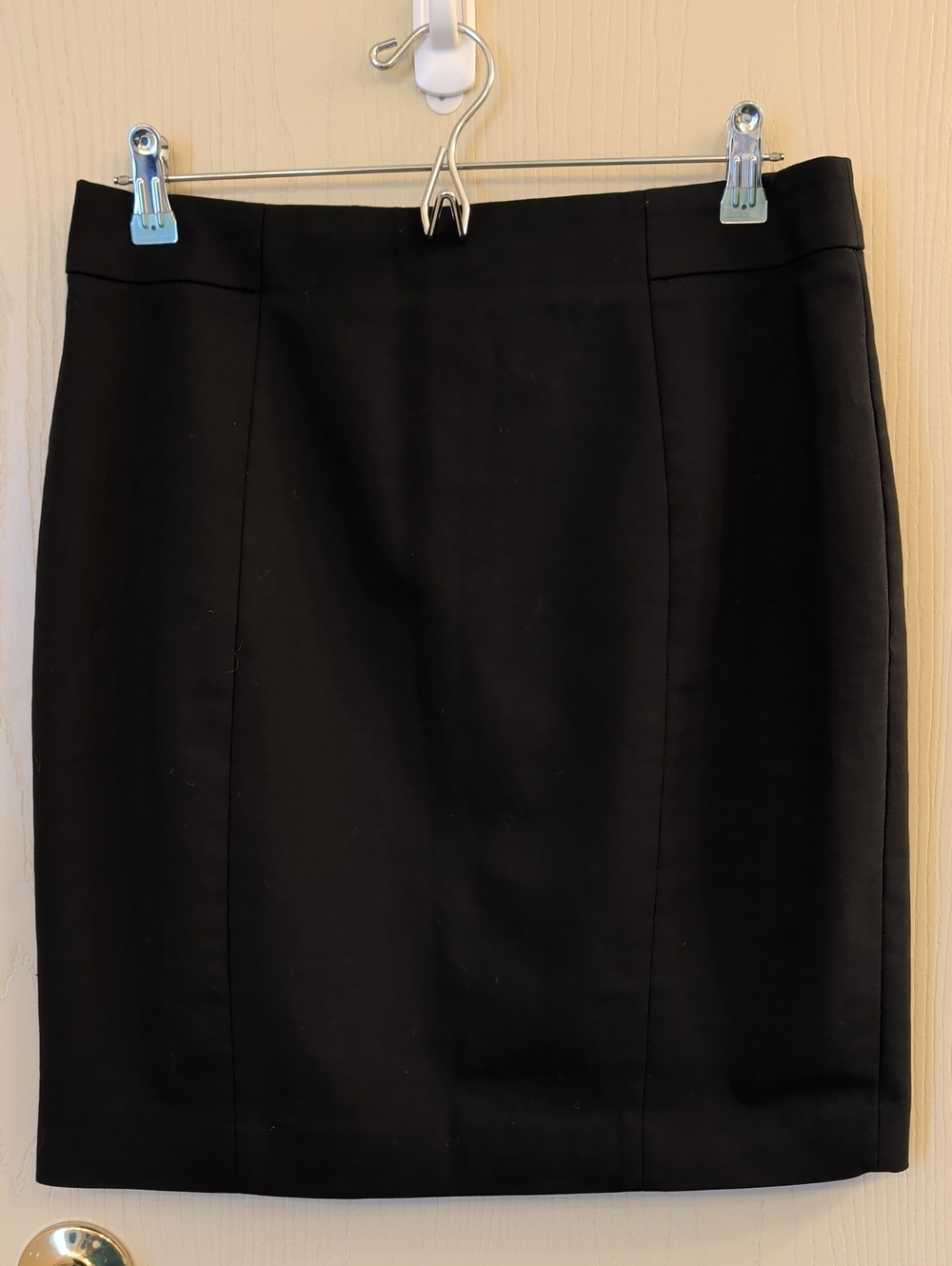 H&M Black Pencil Skirt Size 12 | Career Office Professional Stretch Lined Skirt